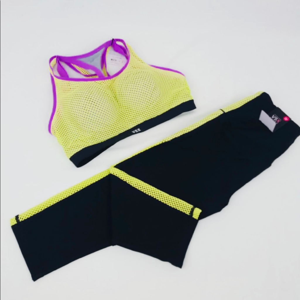 Bs 34d Small Leggings Sport Bra Set New Rare